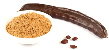 Carob pod meal to enhance litter quality